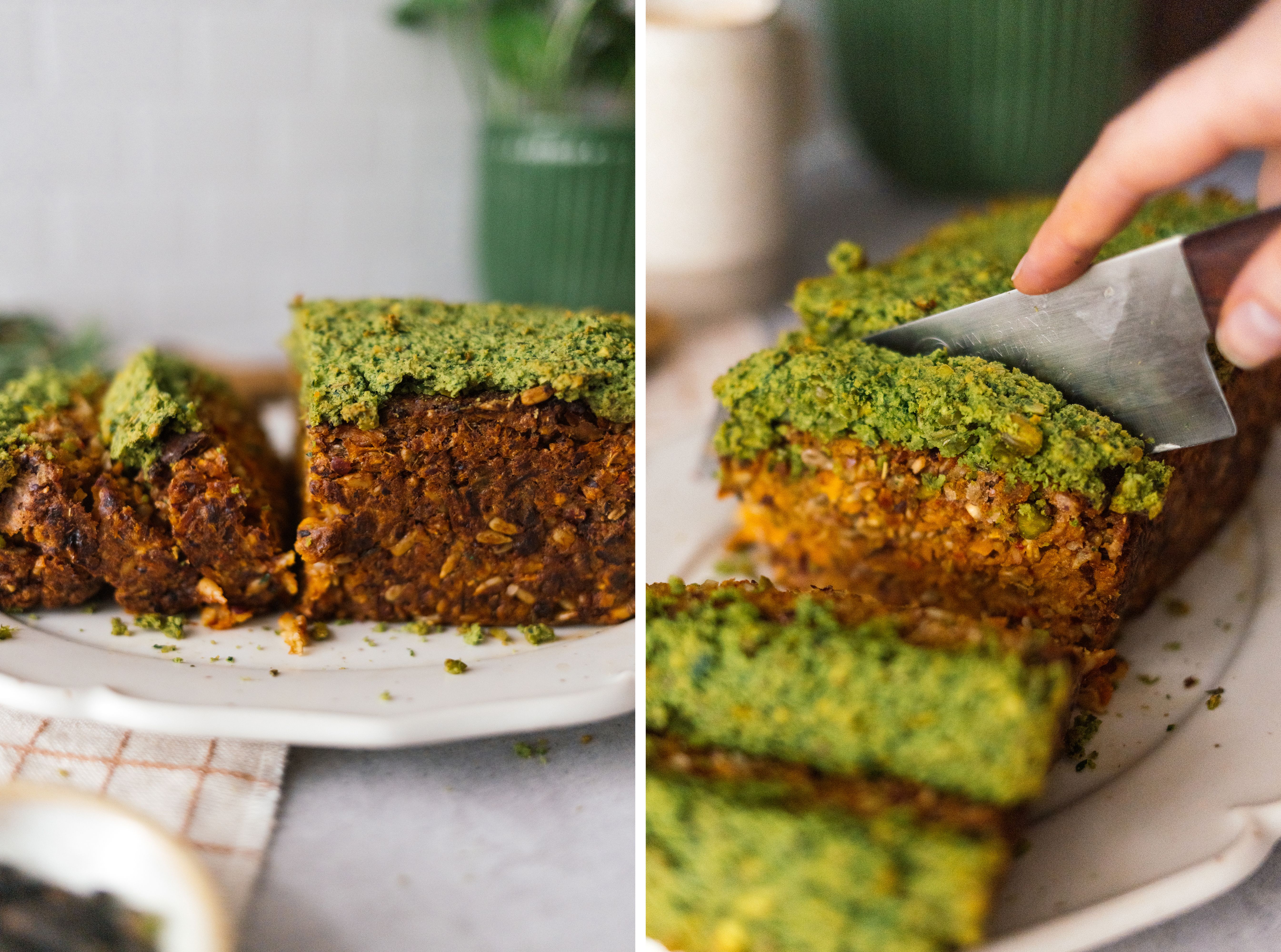 R852 Vegan Herb-Crusted Roast with Parsley Potatoes and Onion Gravy