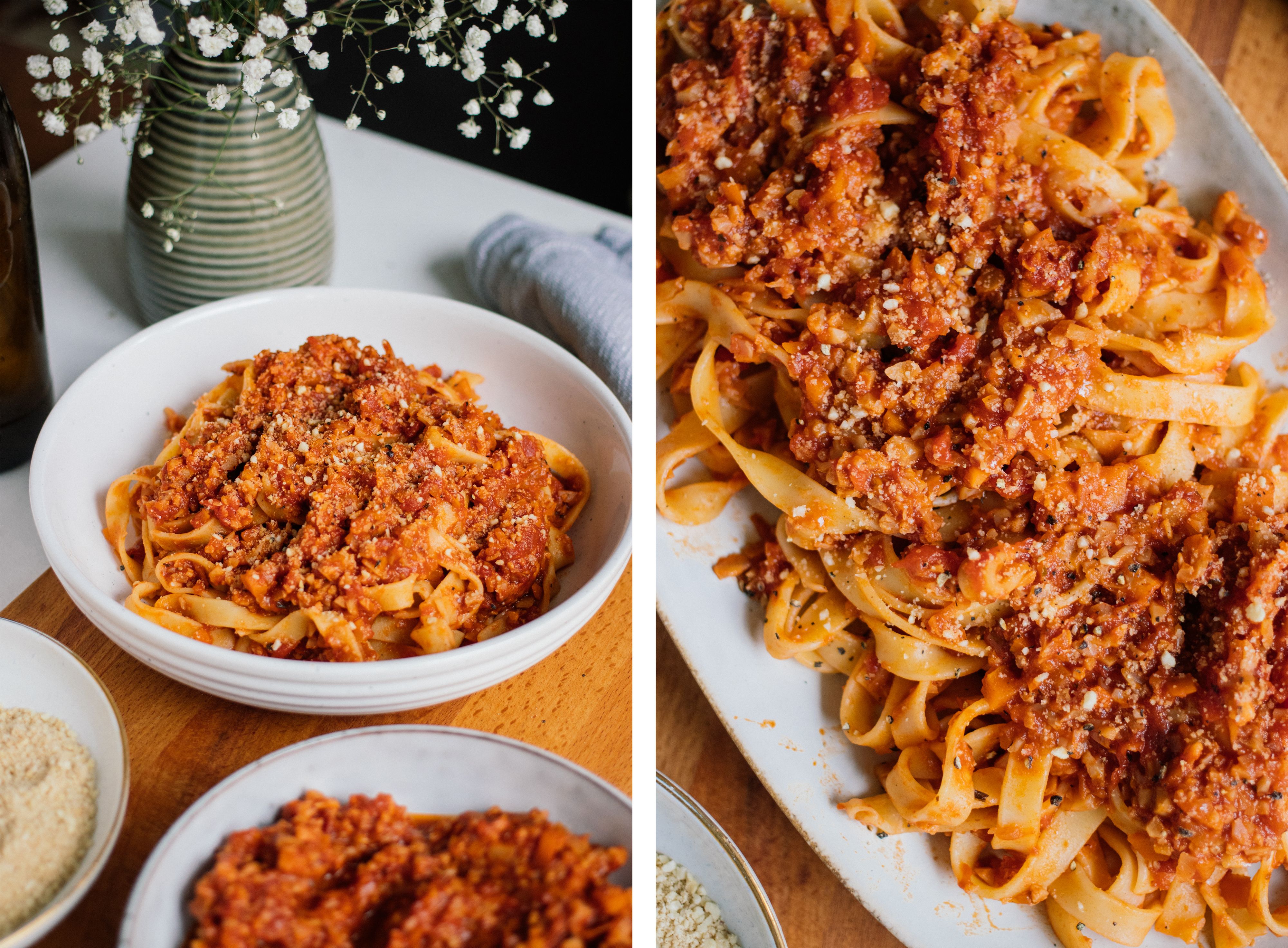R468 Tagliatelle with Cauliflower Bolognese