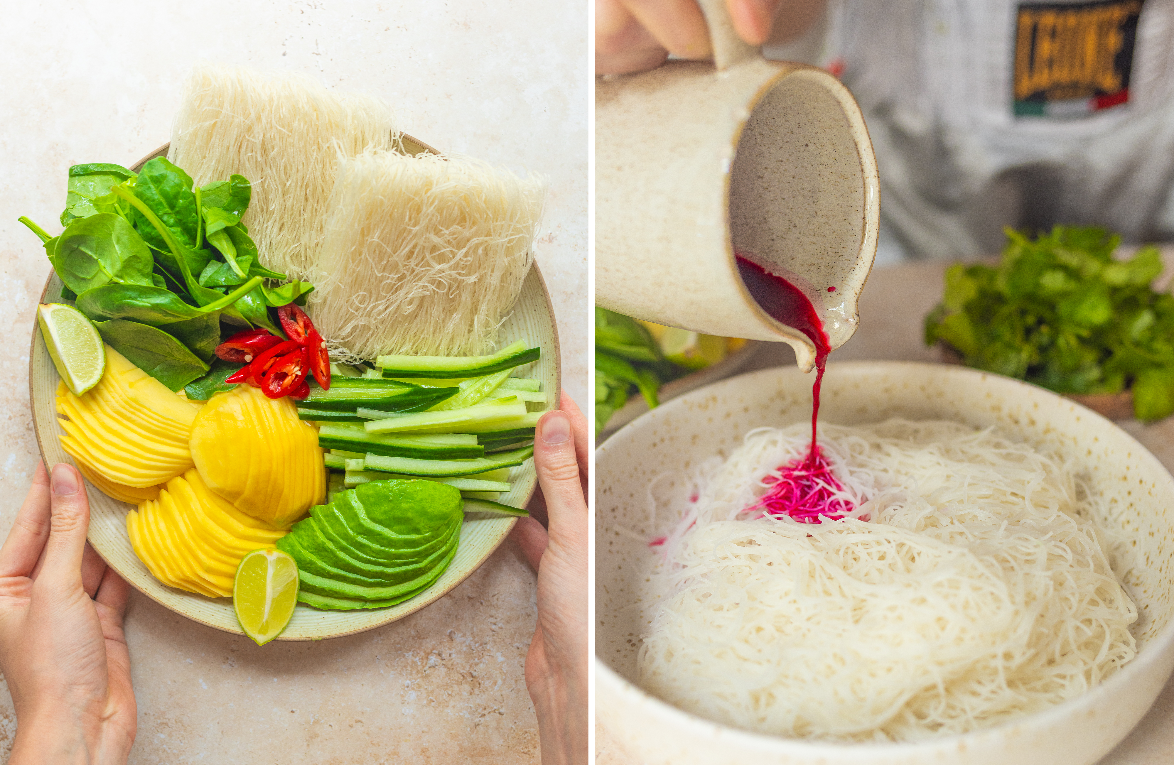 R317 Pinker Glasnudelsalat