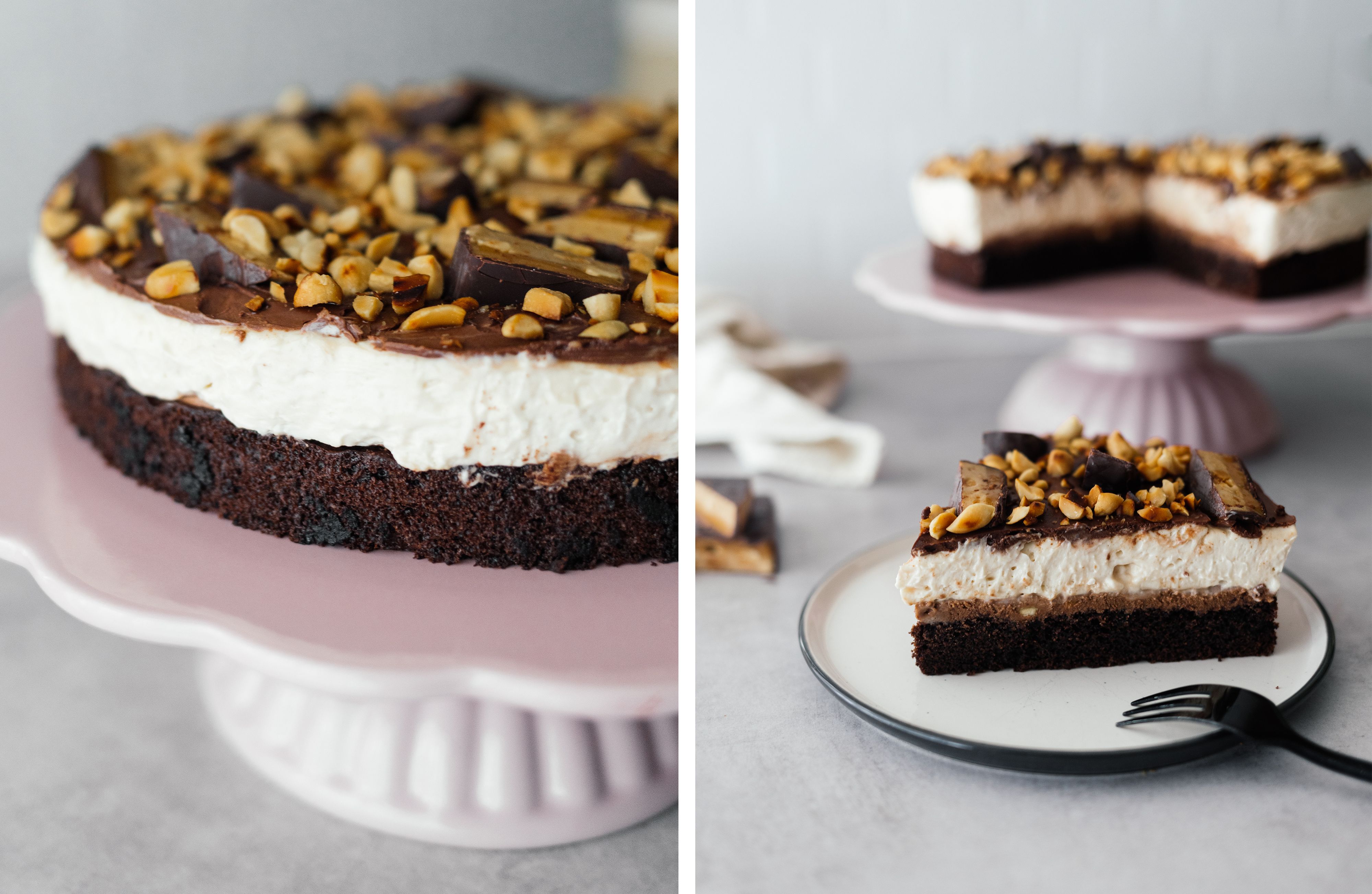 R765 Vegane Snickers-Torte