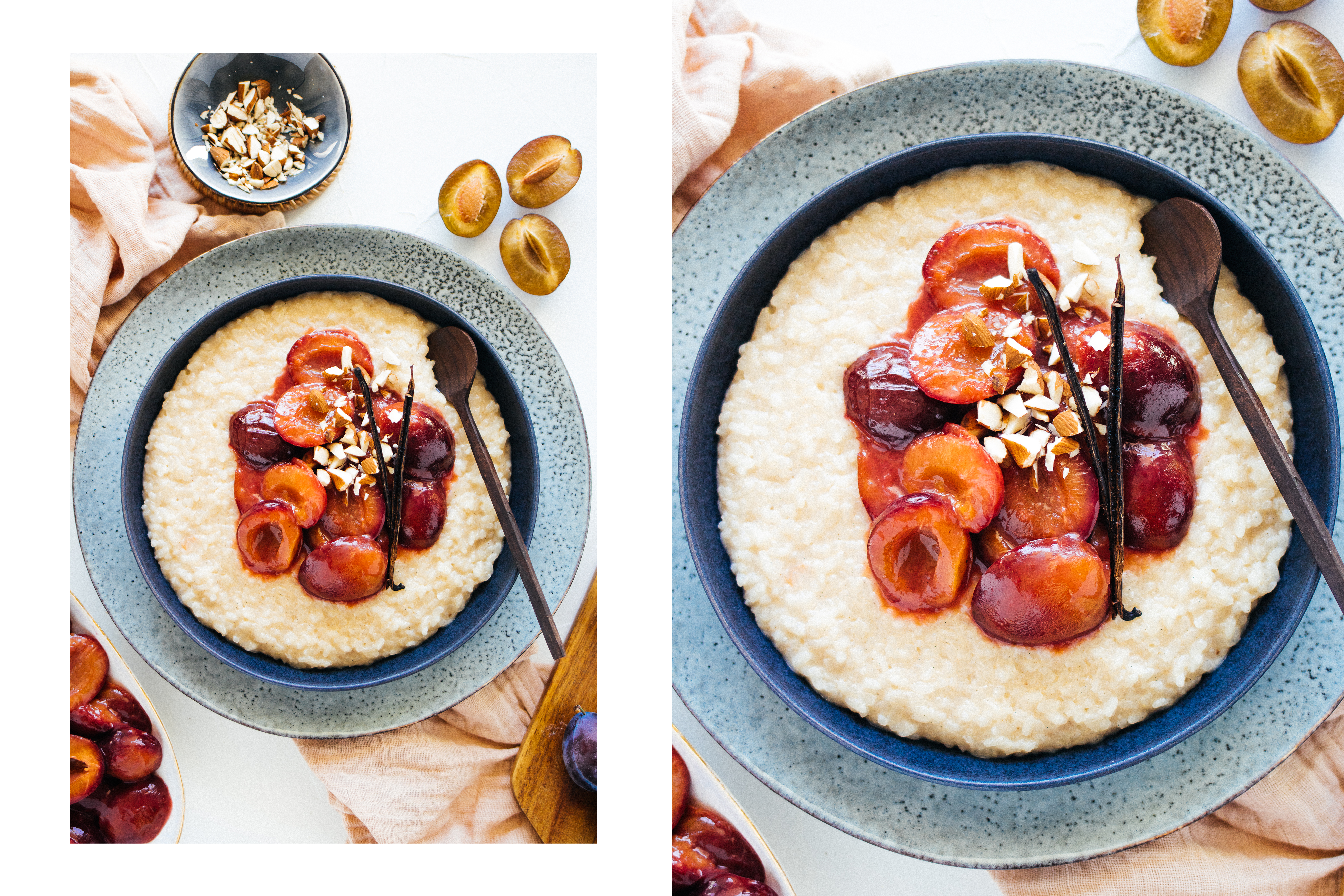 R228 Veganer Milchreis mit Pflaumenkompott