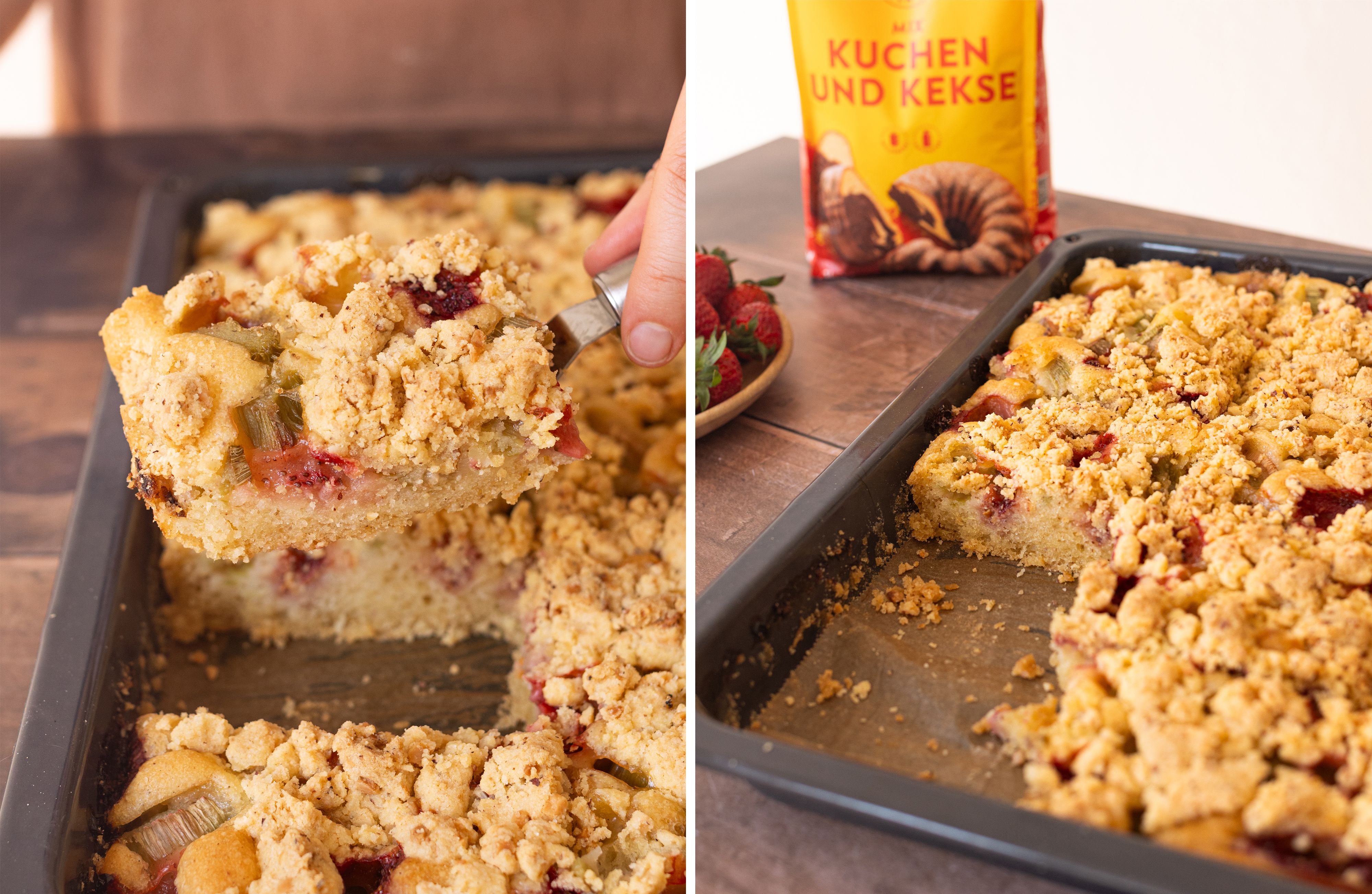 R1027 - Juicy Rhubarb and Strawberry Sheet Cake