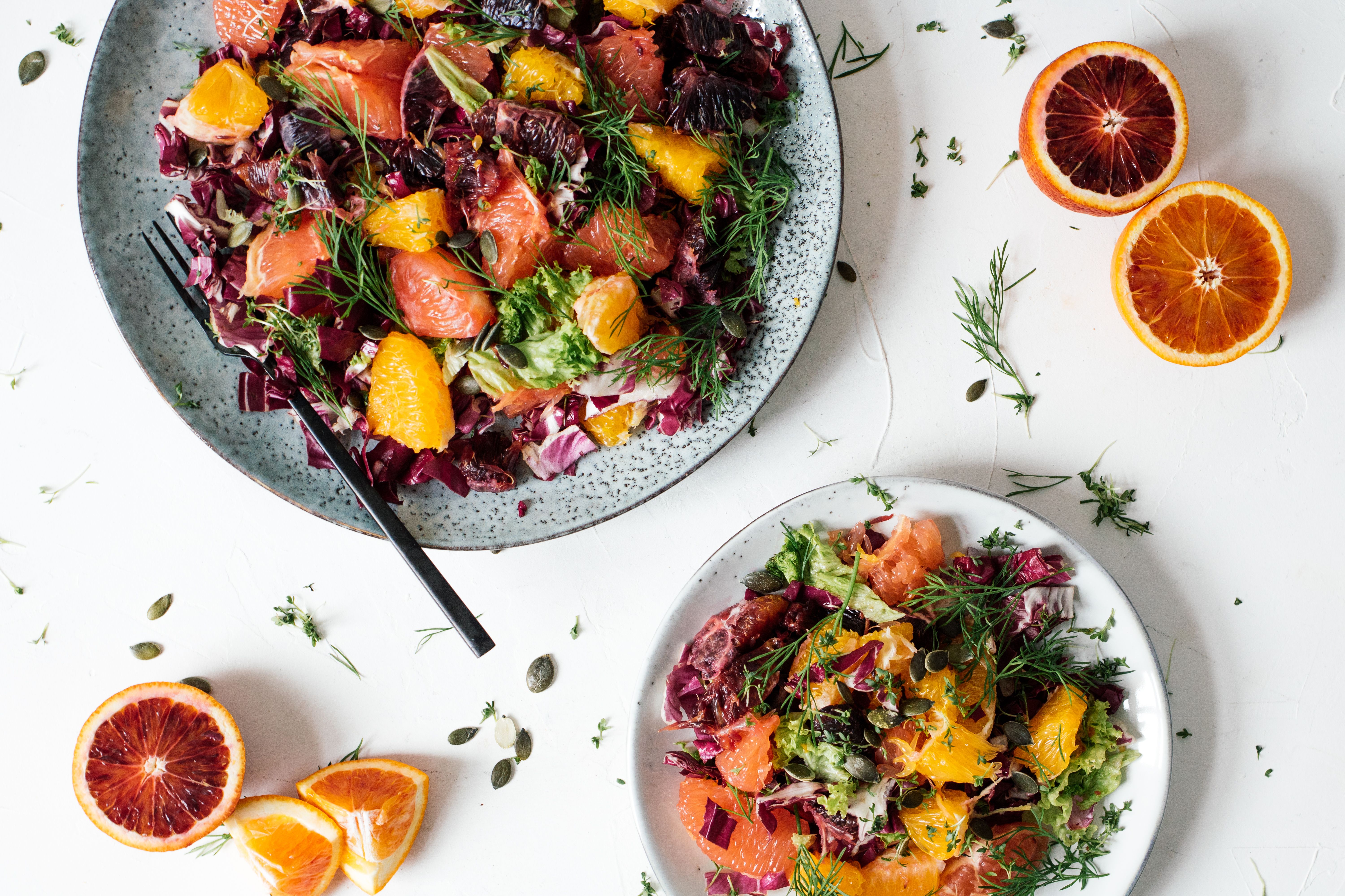Schneller Zitrussalat mit Blutorangen-Vinaigrette