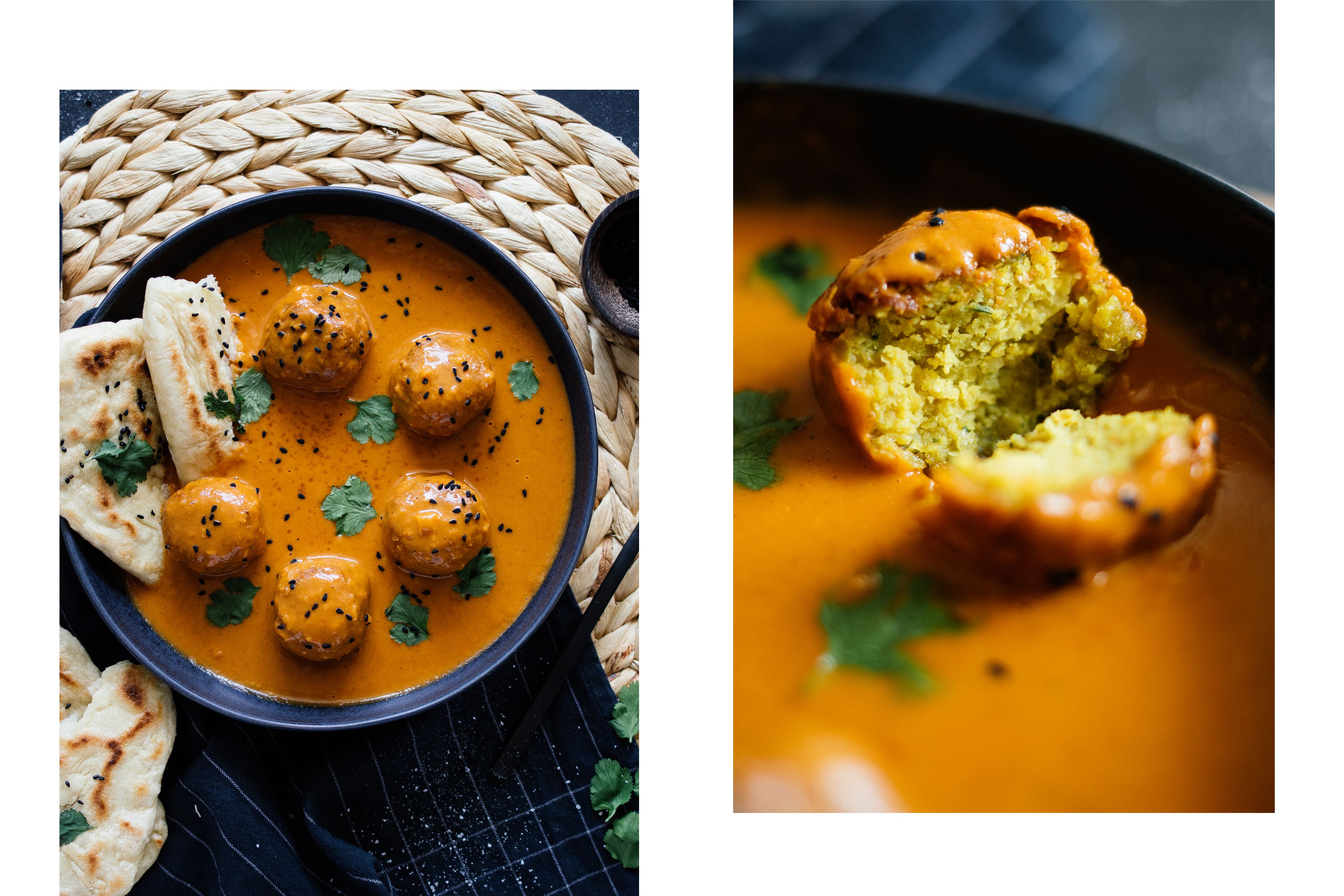 R538 Vegan Falafel Curry with Naan Bread