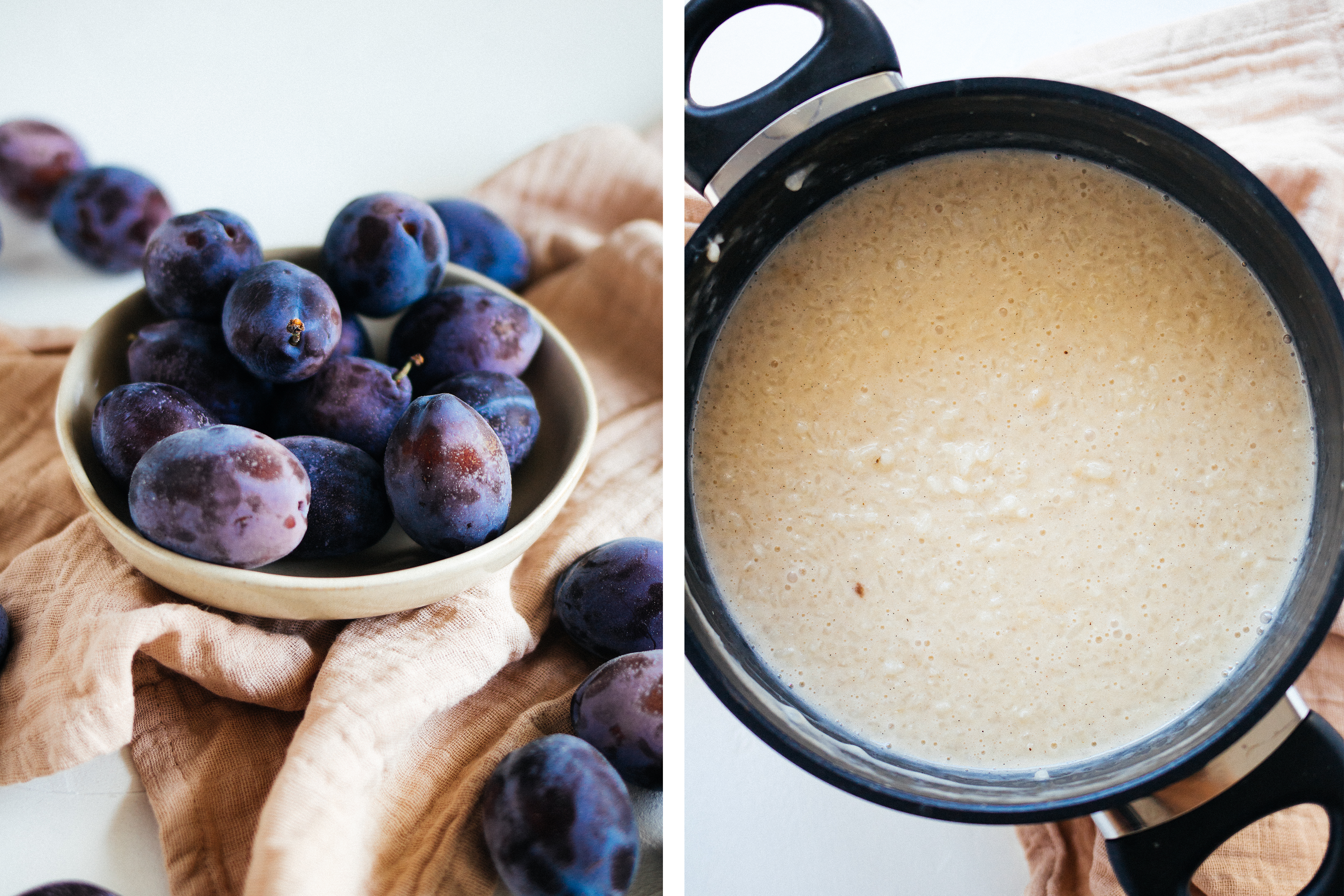 R228 Veganer Milchreis mit Pflaumenkompott