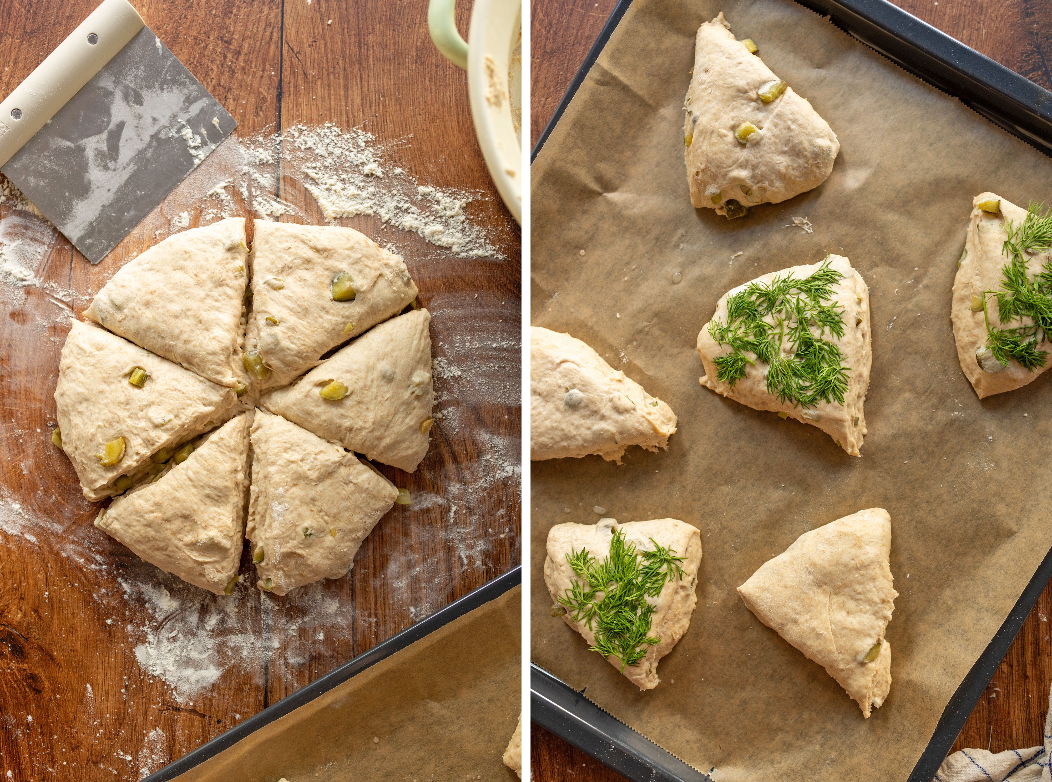 R989 Homemade Bread Rolls with Pickles And Dill