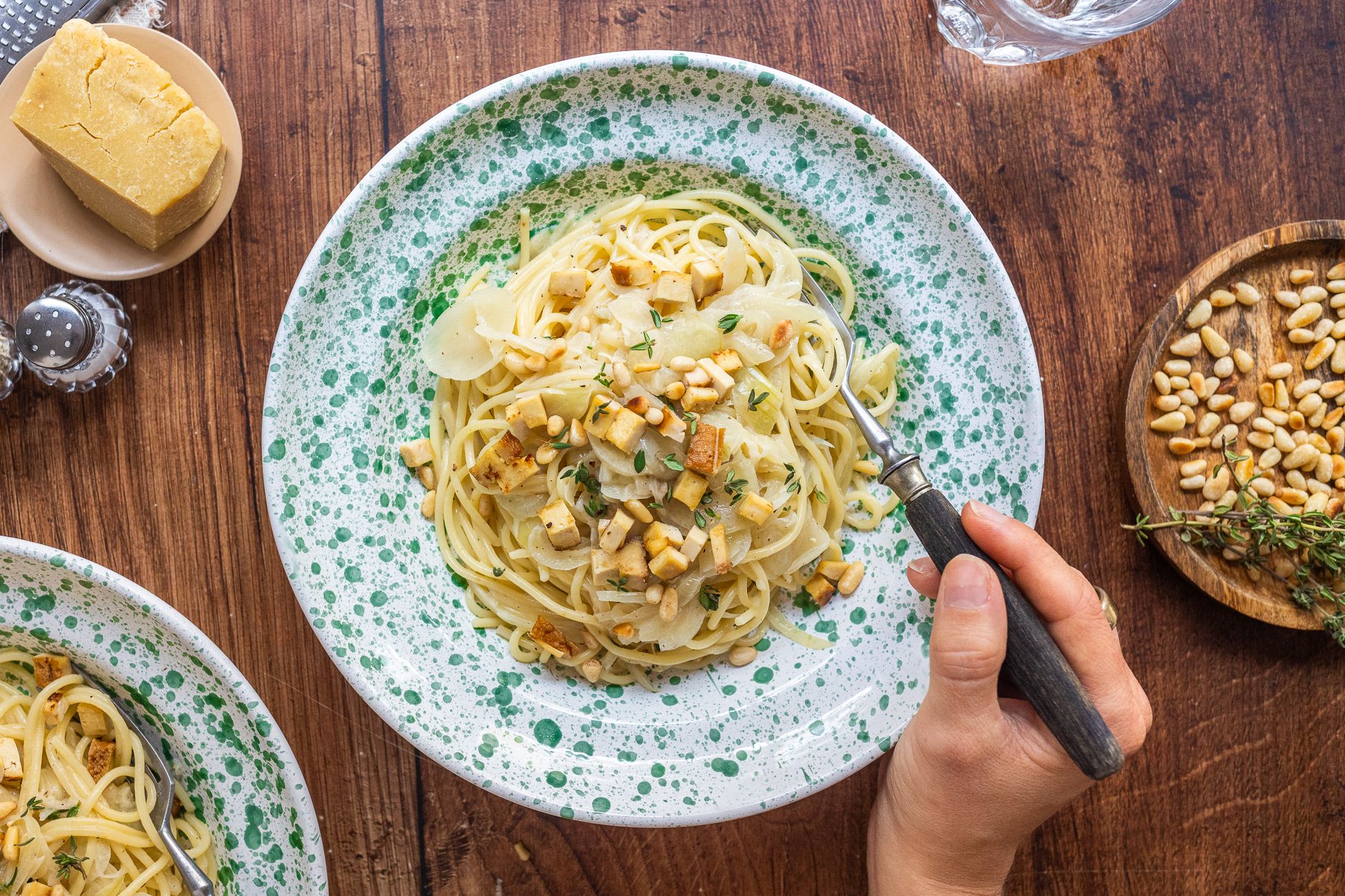Vegane French Onion Pasta