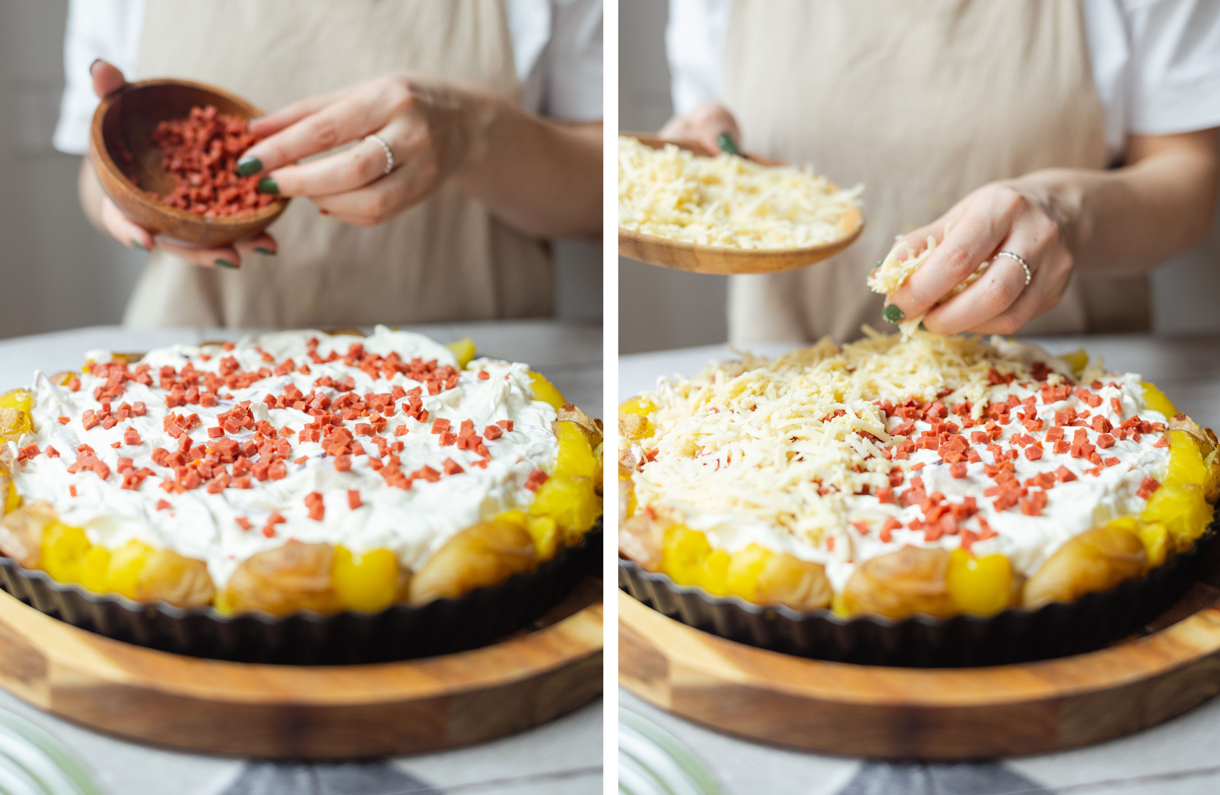 R956 Quetschkartoffel-Tarte mit Zwiebel-Quark-Füllung