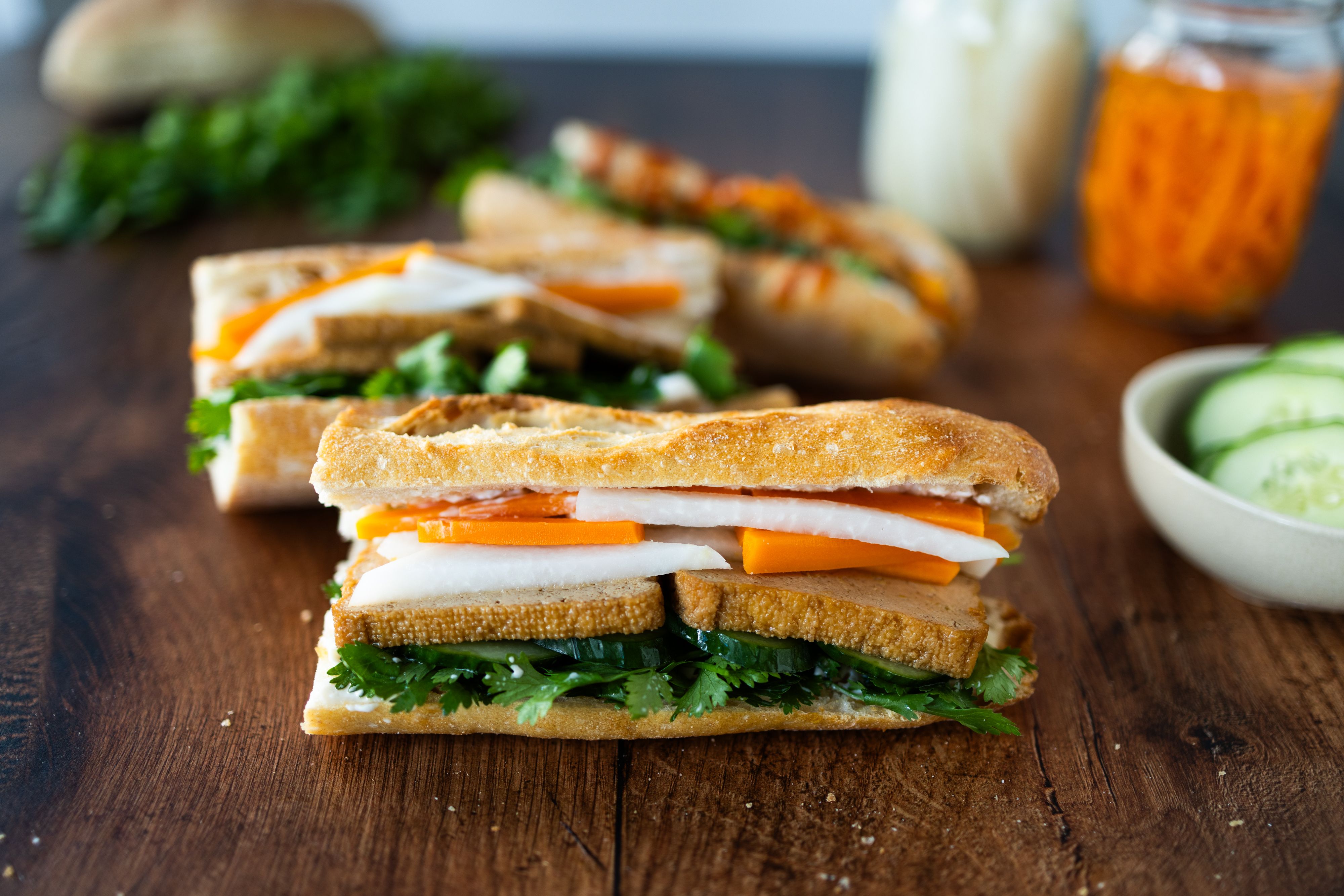 Veganes Bánh mì Sandwich