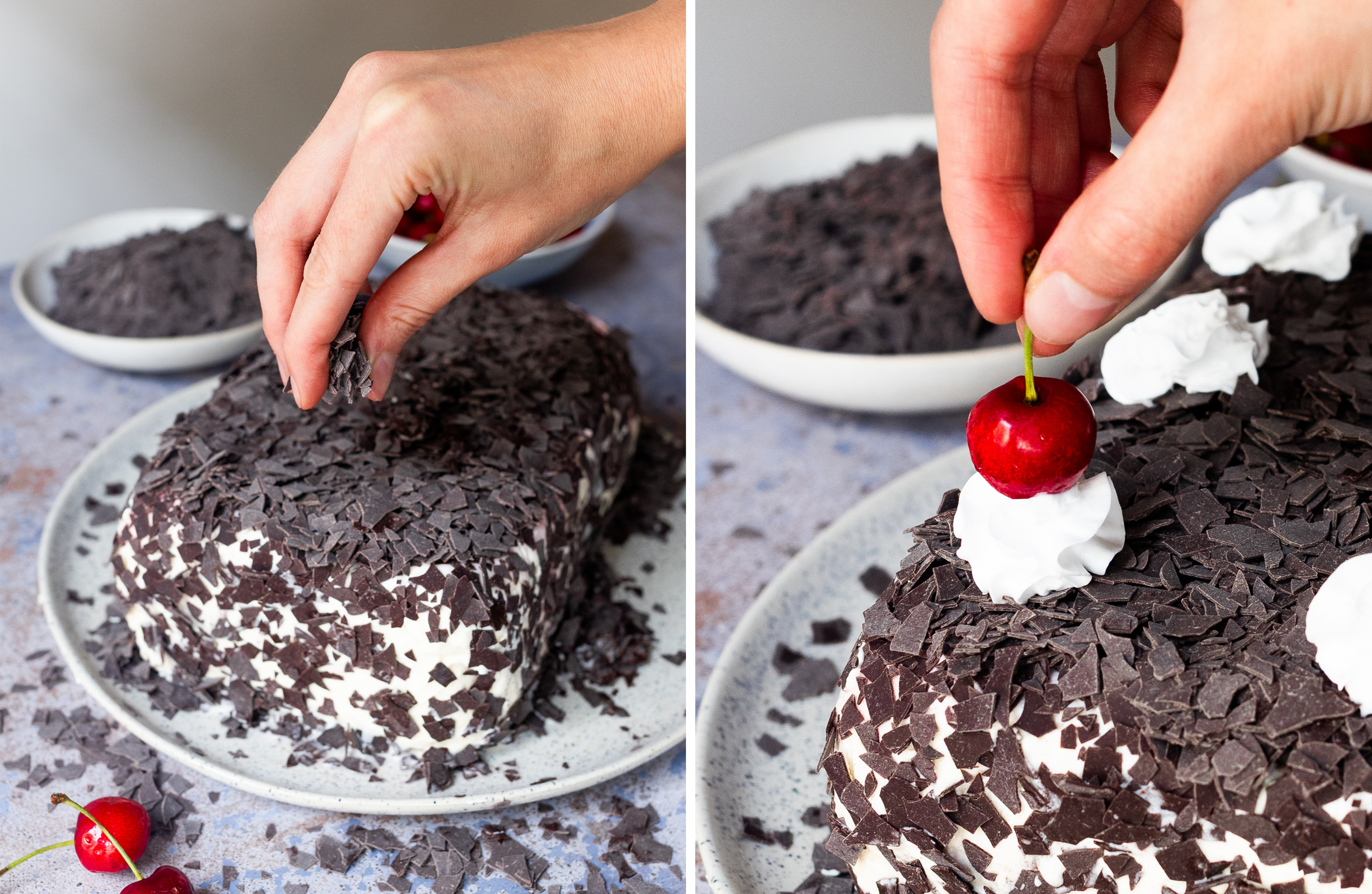 R977 - Vegan Black Forest Cherry Cake (No-Bake)